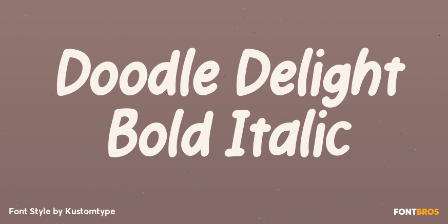 Doodle Delight Bold Italic Poster