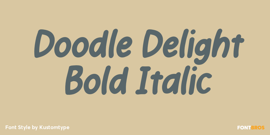 Doodle Delight Bold Italic Poster