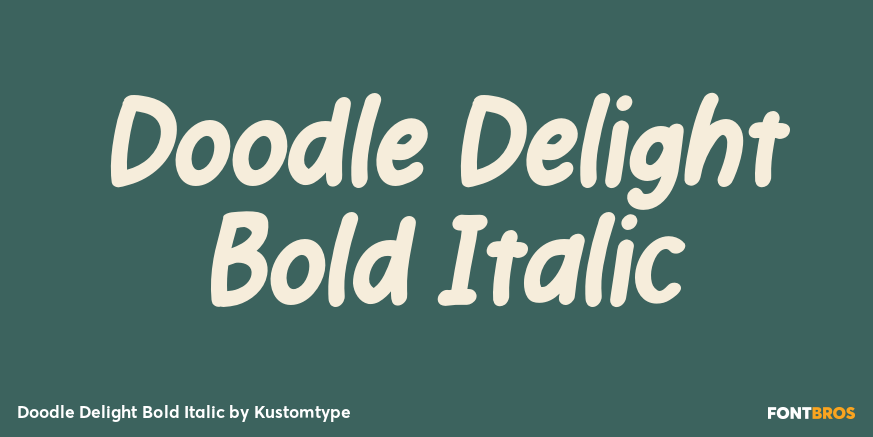 Doodle Delight Bold Italic Poster