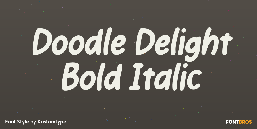 Doodle Delight Bold Italic Poster