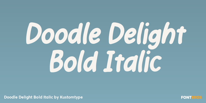 Doodle Delight Bold Italic Poster