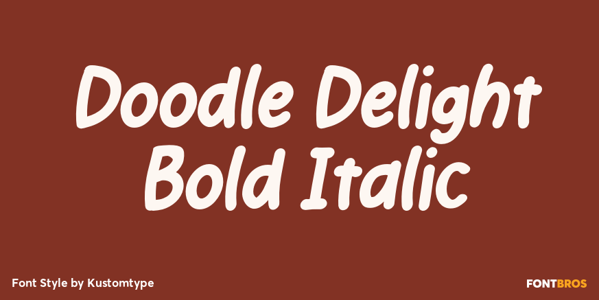Doodle Delight Bold Italic Poster