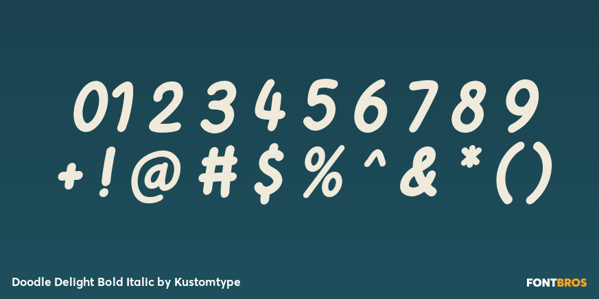 Doodle Delight Bold Italic Font Poster #4