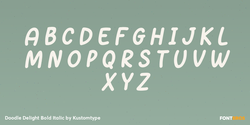 Doodle Delight Bold Italic Font Poster #1