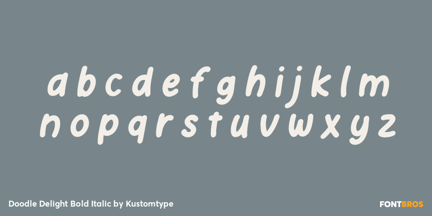 Doodle Delight Bold Italic Font Poster #1