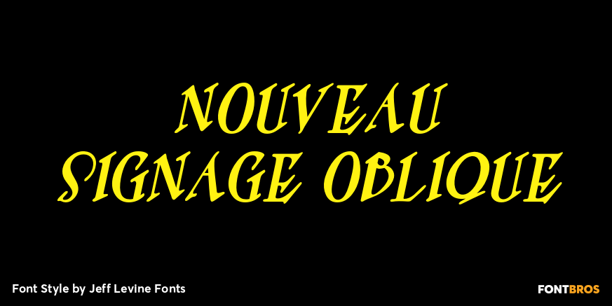 Nouveau Signage Oblique Poster