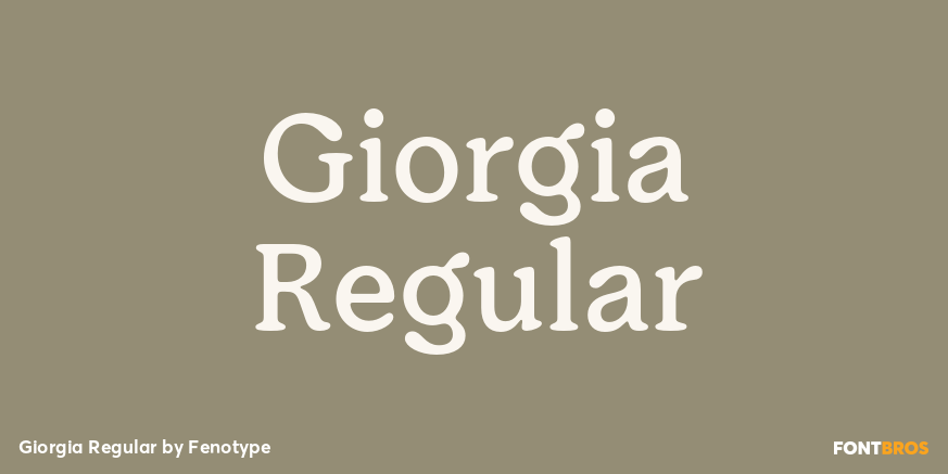Giorgia Regular Poster