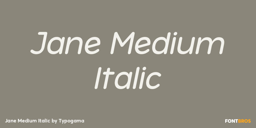 Jane Medium Italic Poster
