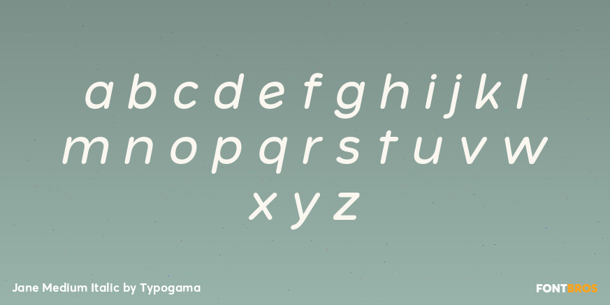 Jane Medium Italic Font Poster #3
