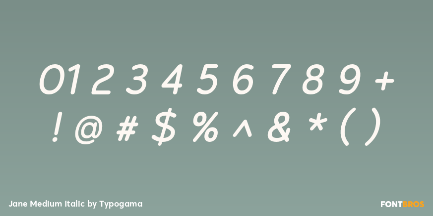 Jane Medium Italic Font Poster #4