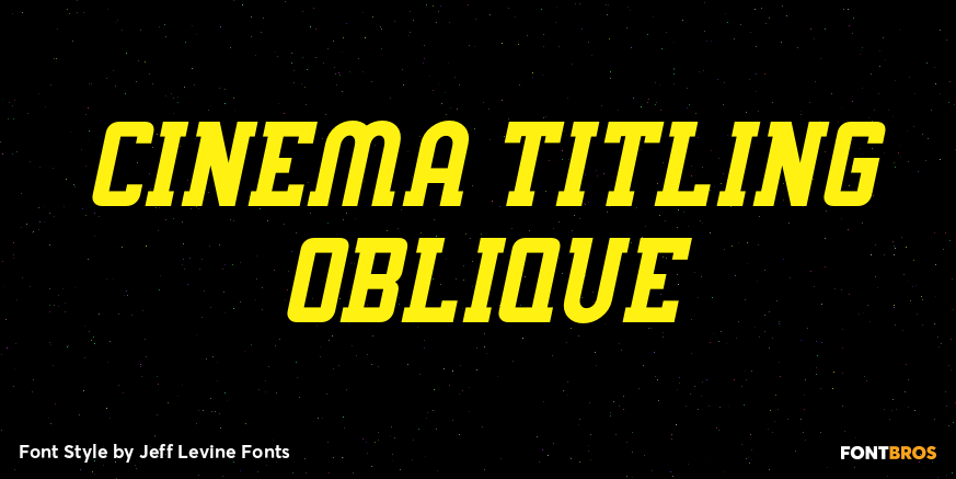 Cinema Titling Oblique Poster