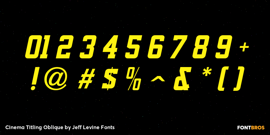 Cinema Titling Oblique Font Poster #1