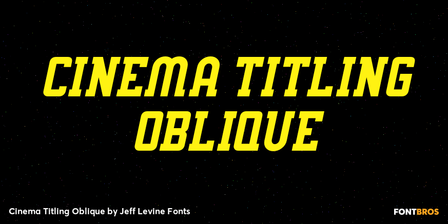 Cinema Titling Oblique Poster