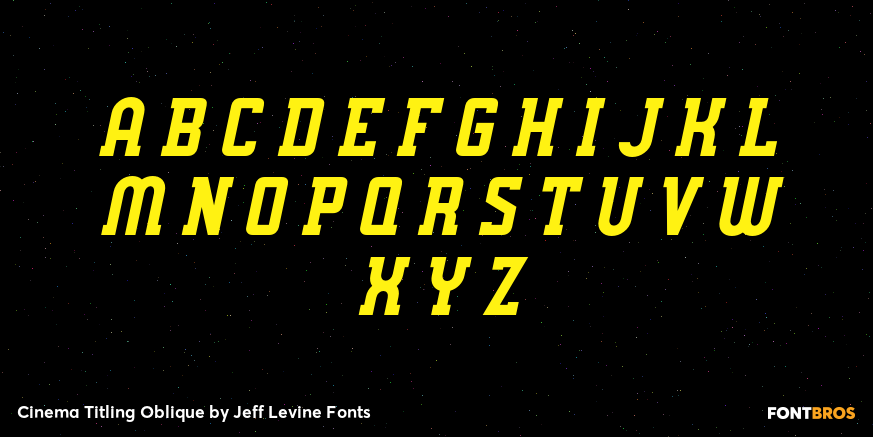 Cinema Titling Oblique Font Poster #1