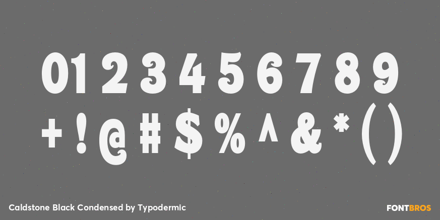Caldstone Black Condensed Font Poster #1