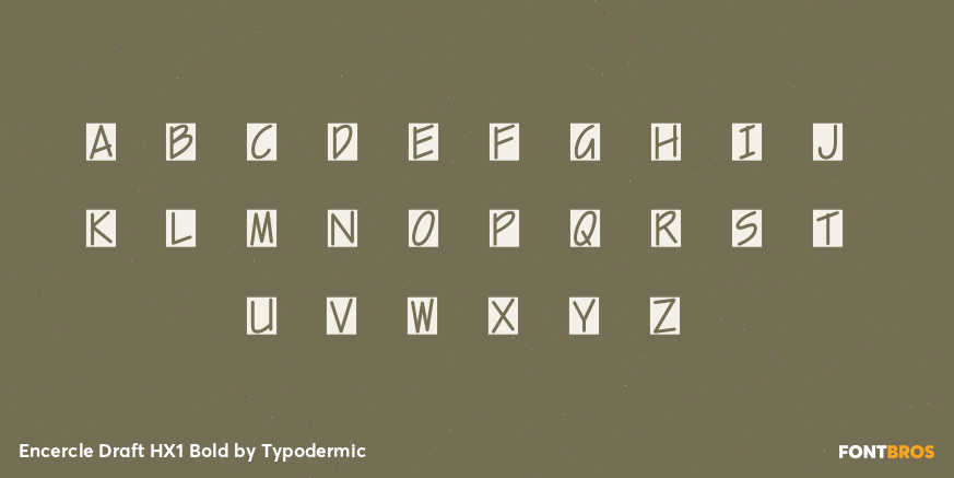 Encercle Draft HX1 Bold Font Poster #3