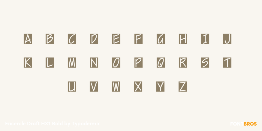 Encercle Draft HX1 Bold Font Poster #1