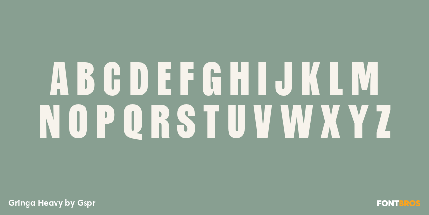 Gringa Heavy Font Poster #2