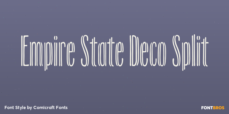 Empire State Deco Split Font Poster #1