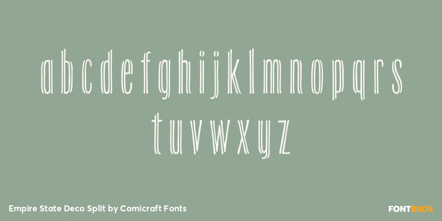 Empire State Deco Split Font Poster #3