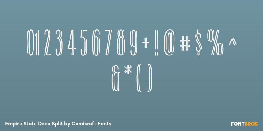 Empire State Deco Split Font Poster #4