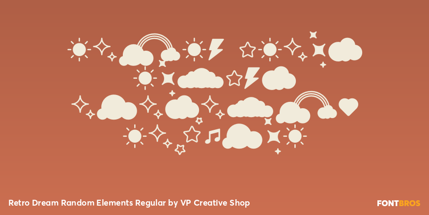 Retro Dream Random Elements Regular Poster