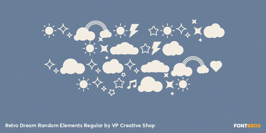 Retro Dream Random Elements Regular Poster