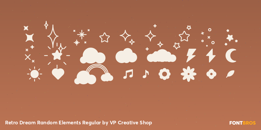 Retro Dream Random Elements Regular Font Poster #3
