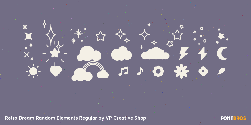 Retro Dream Random Elements Regular Font Poster #1