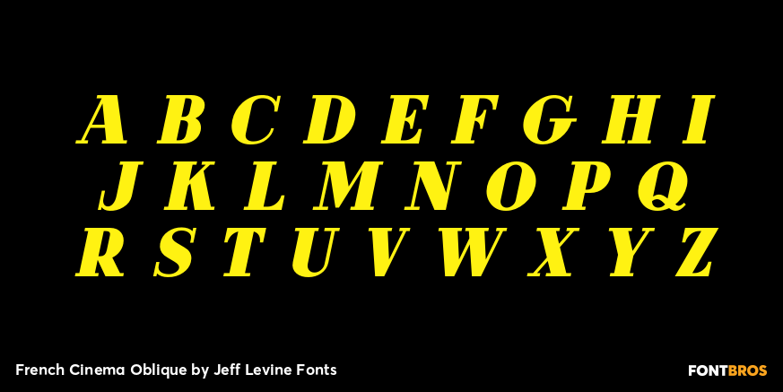 French Cinema Oblique Font Poster #3