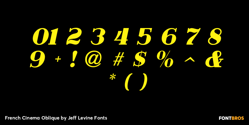 French Cinema Oblique Font Poster #4