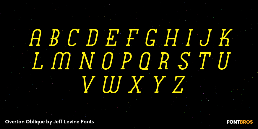 Overton Oblique Font Poster #2