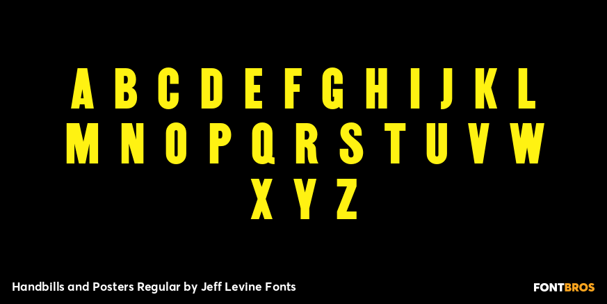 Handbills and Posters Regular Font Poster #3