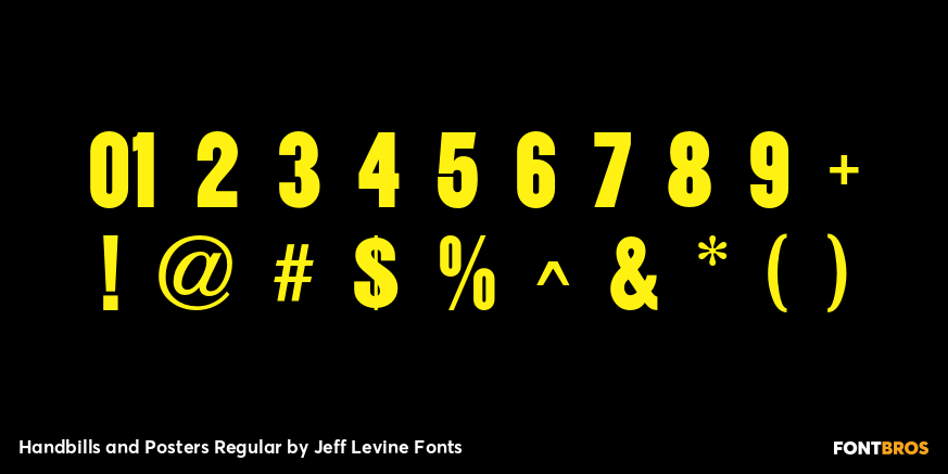 Handbills and Posters Regular Font Poster #4