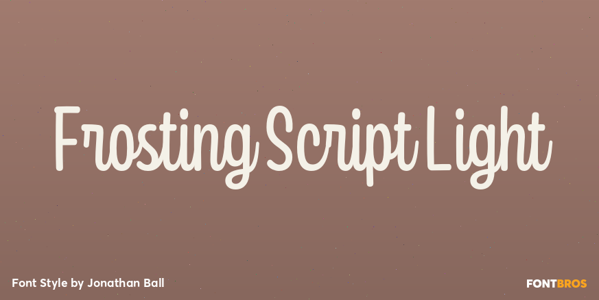 Frosting Script Light Poster