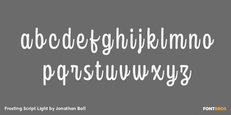 Frosting Script Light Font Poster #3