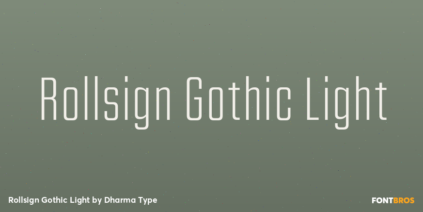 Rollsign Gothic Light Poster