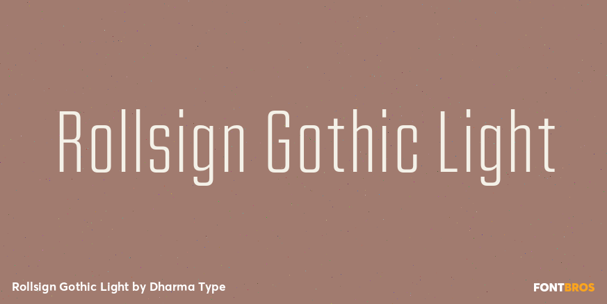 Rollsign Gothic Light Poster