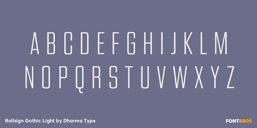 Rollsign Gothic Light Font Poster #2