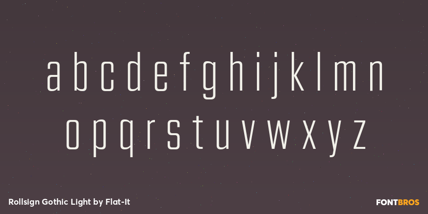 Rollsign Gothic Light Font Poster #3
