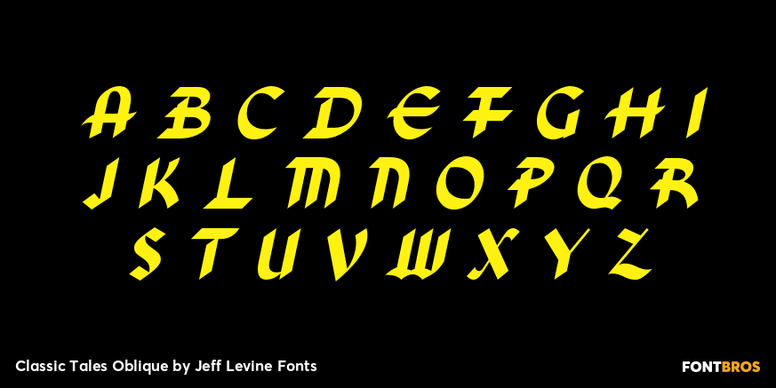 Classic Tales Oblique Font Poster #3