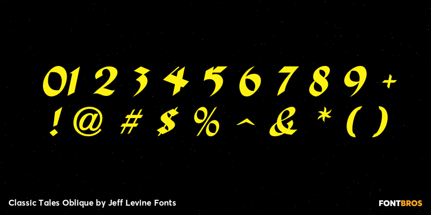 Classic Tales Oblique Font Poster #4