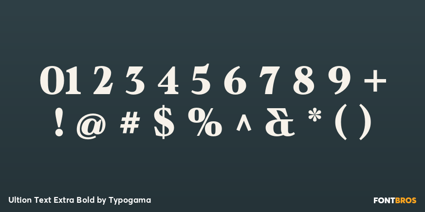 Ultion Text Extra Bold Font Poster #1