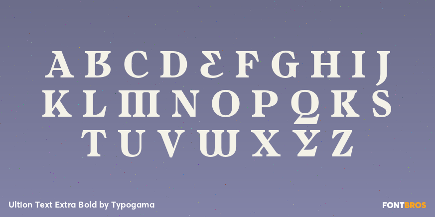 Ultion Text Extra Bold Font Poster #2