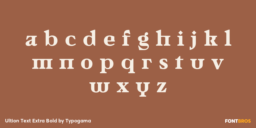 Ultion Text Extra Bold Font Poster #3