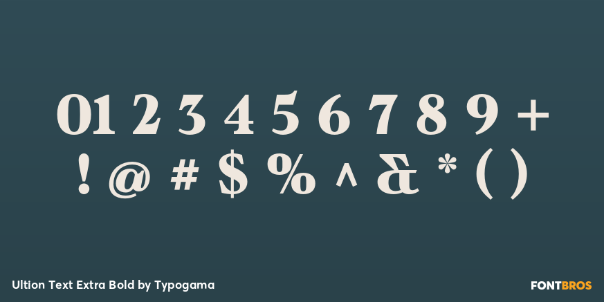Ultion Text Extra Bold Font Poster #4