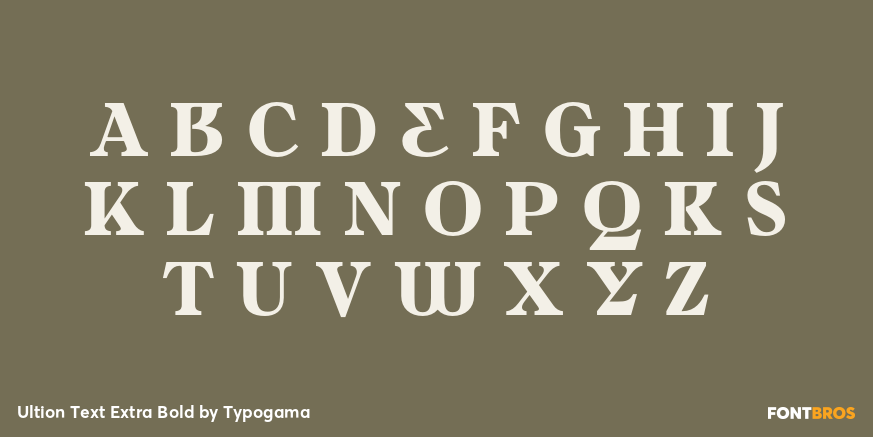 Ultion Text Extra Bold Font Poster #1