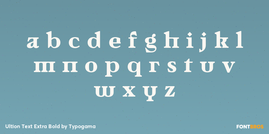 Ultion Text Extra Bold Font Poster #1
