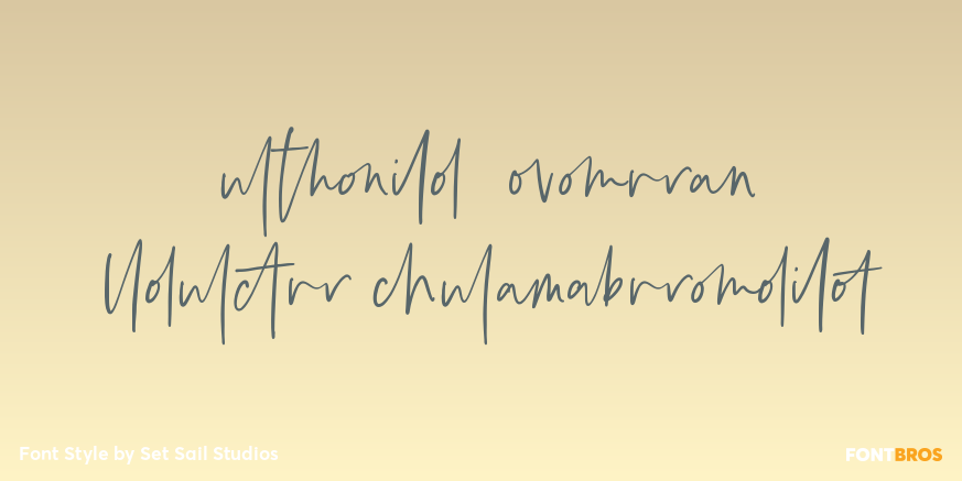 Silver South Script Ligatures Font Poster #1