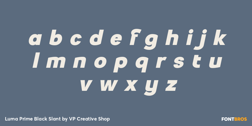 Luma Prime Black Slant Font Poster #3